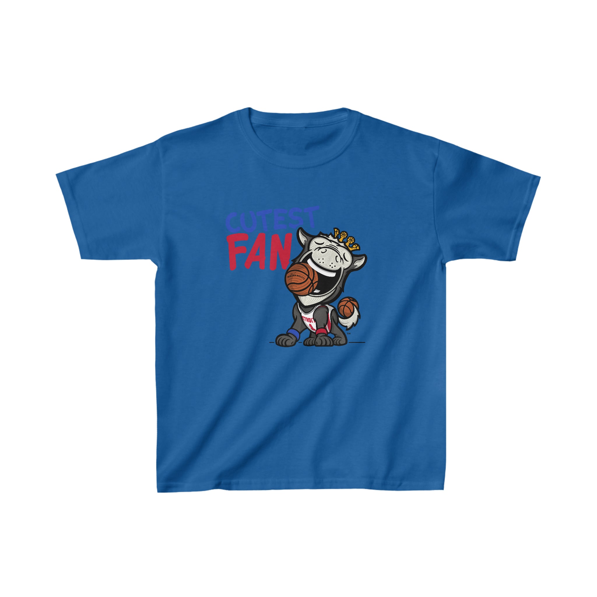 Kids Heavy Cotton™ Tee - Cutest Fan - Lil' Hooper DET Basketball