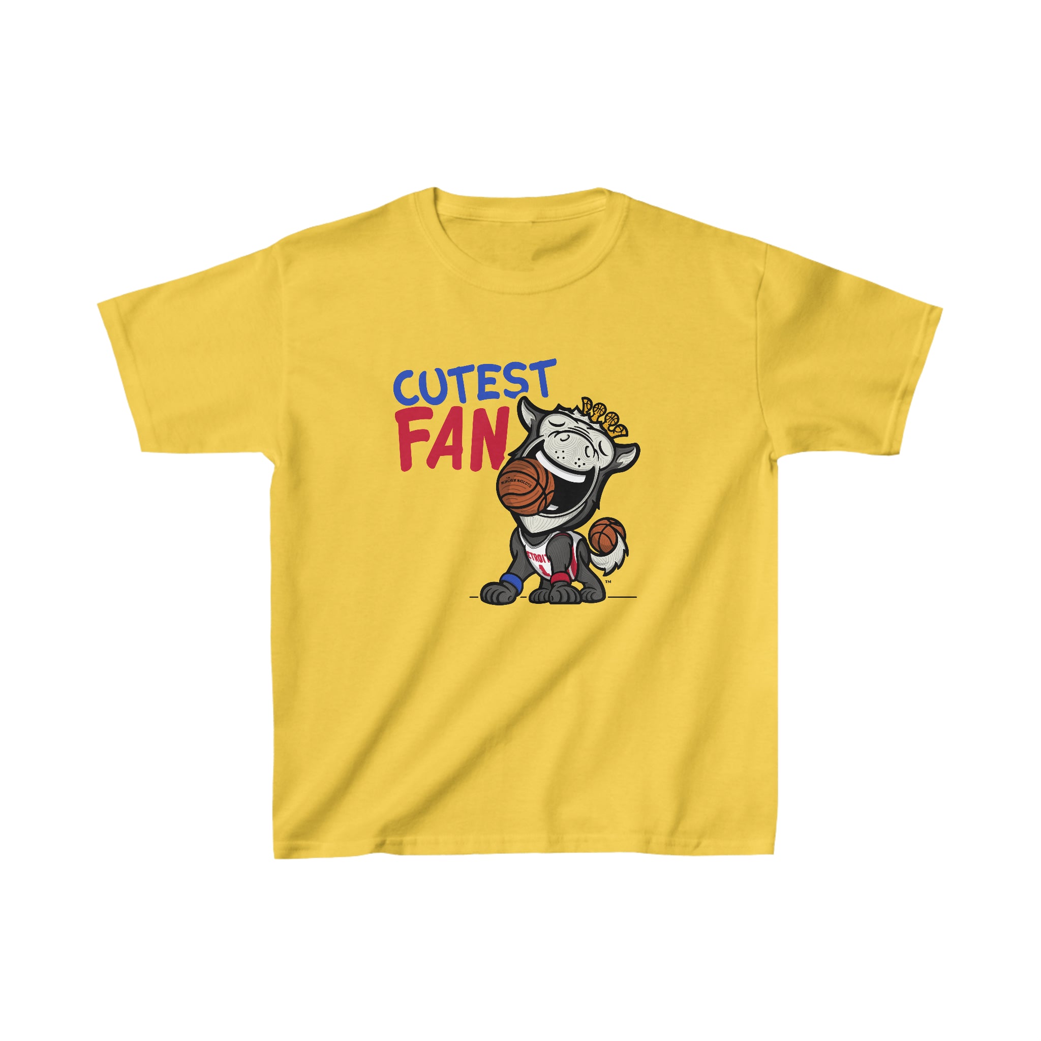 Kids Heavy Cotton™ Tee - Cutest Fan - Lil' Hooper DET Basketball