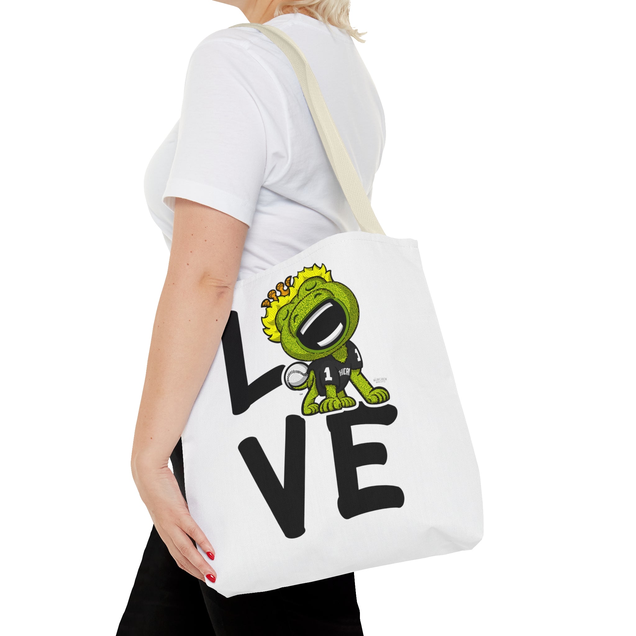 Tote Bag (AOP) - LOVE + Lets Go - Lil' Southpaw CHI Baseball