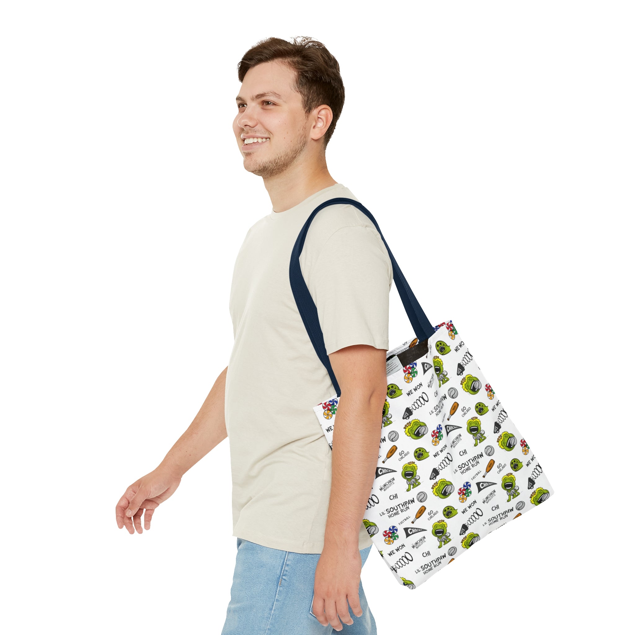 Tote Bag (AOP) - Pattern - Lil' Southpaw CHI Baseball