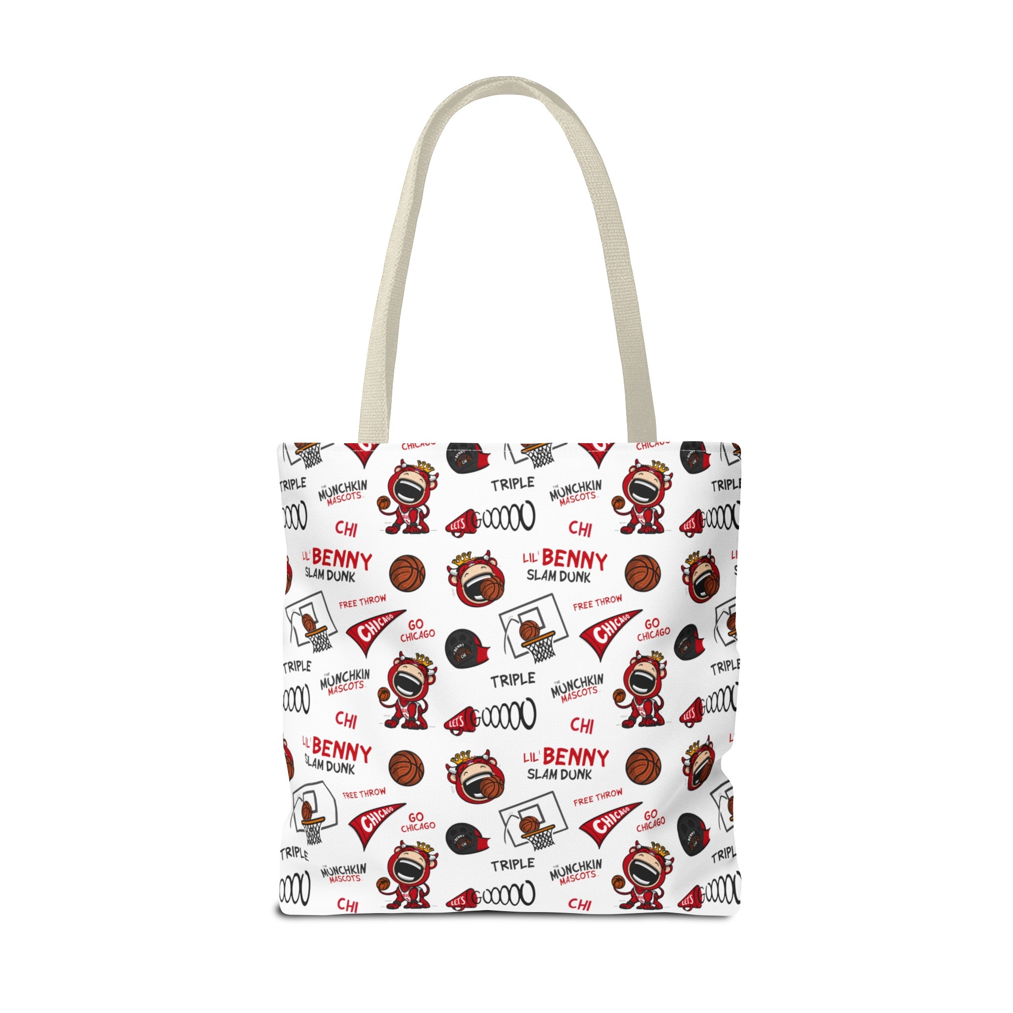 Tote Bag (AOP) - Pattern - Lil' Benny CHI Basketball