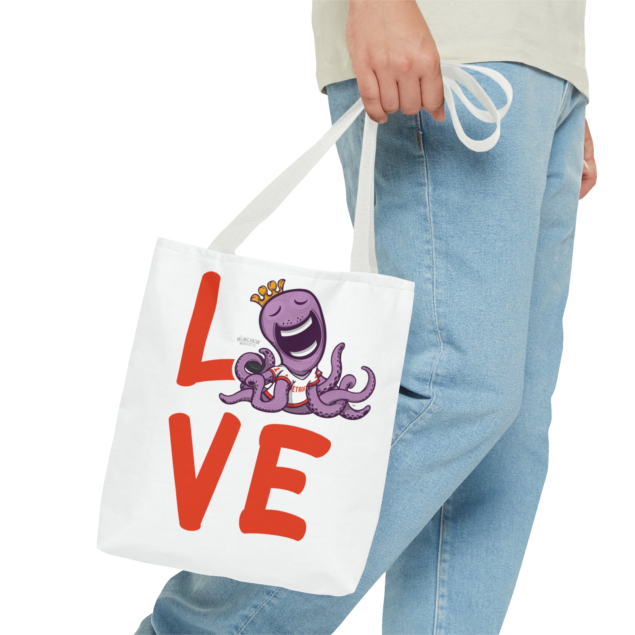 Tote Bag (AOP) - LOVE + Lets Go - Lil' Stanley DET Hockey