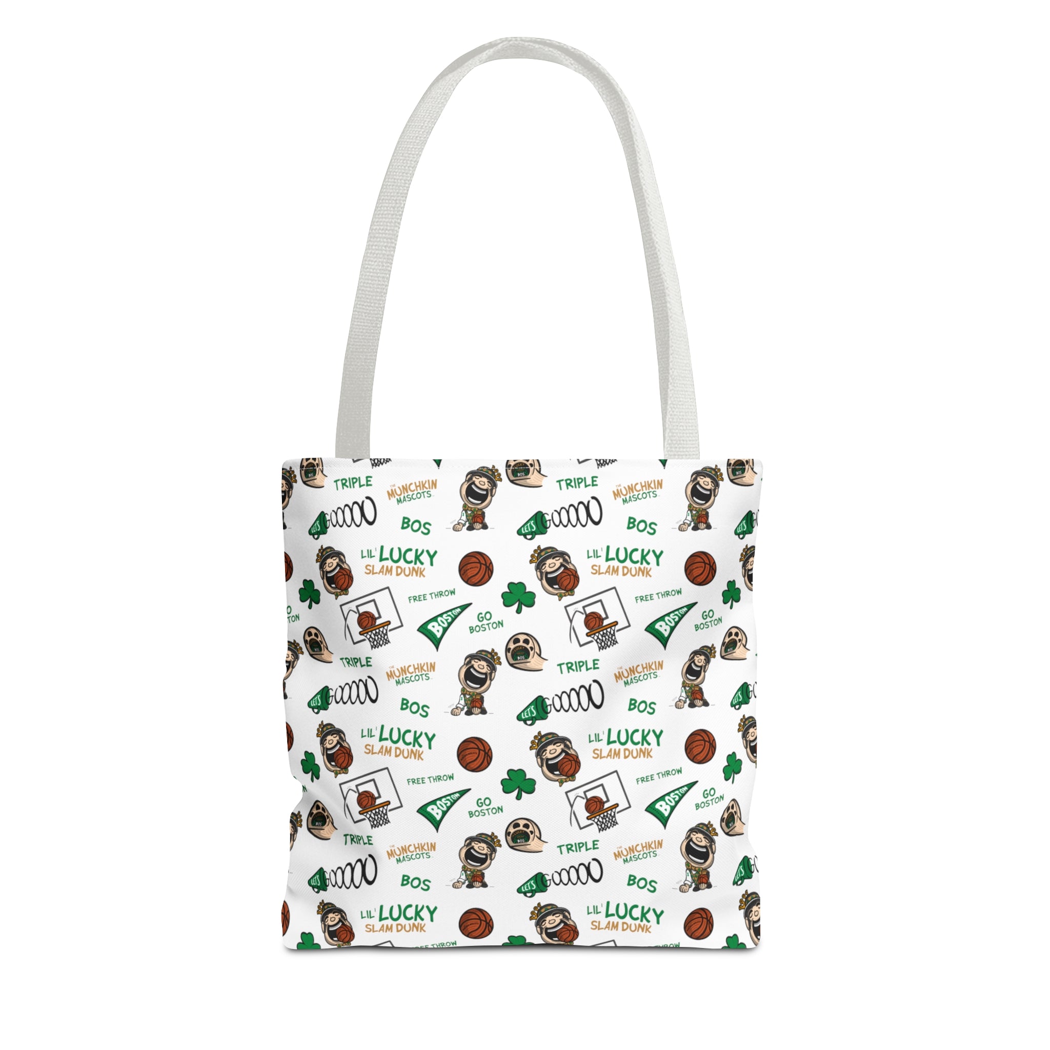 Tote Bag (AOP) - Pattern - Lil' Lucky BOS Basketball