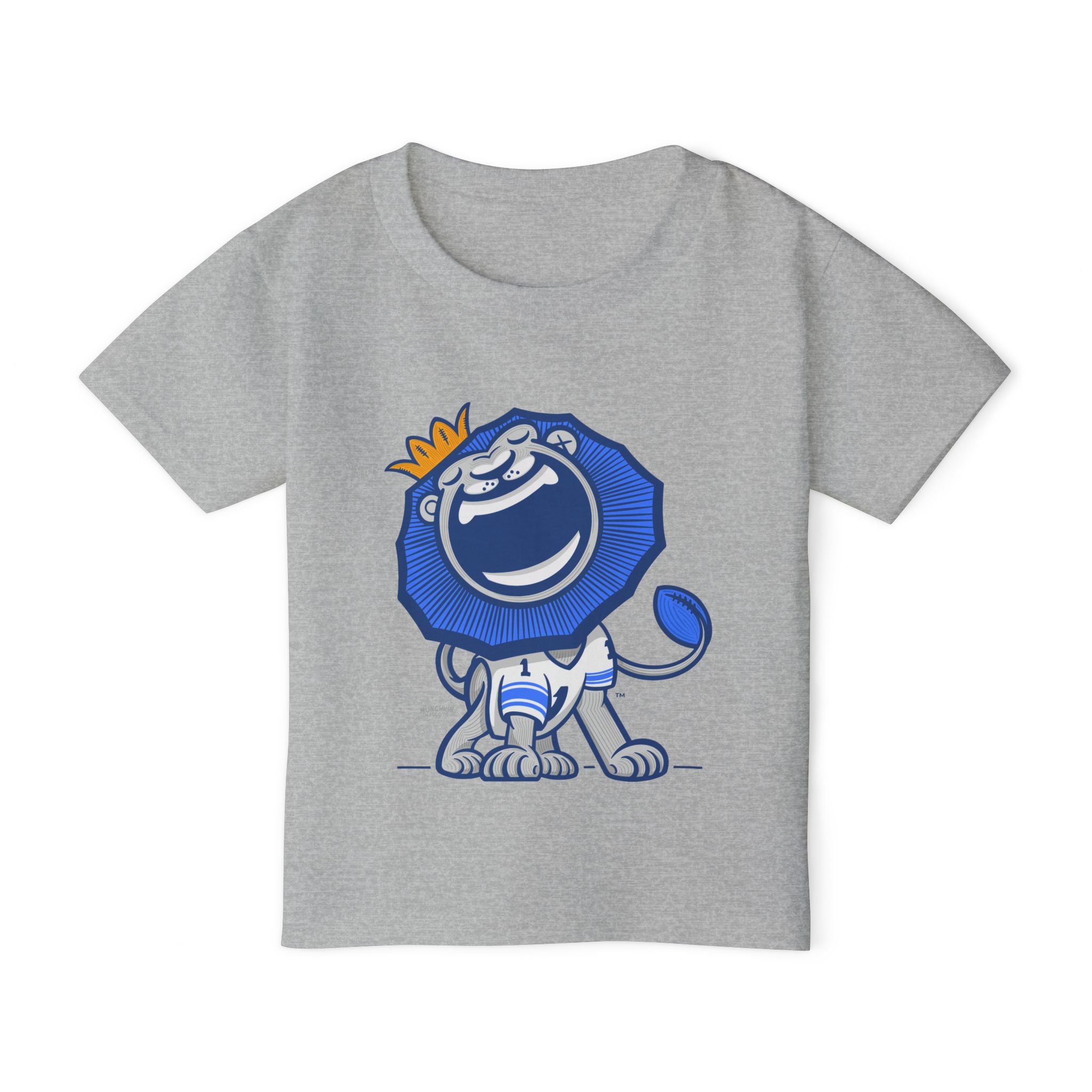Detroit Football Toddler Tshirt Lil' Roary 'Home/Away Mascot' | Hand-Drawn Art | Gifts for Kids