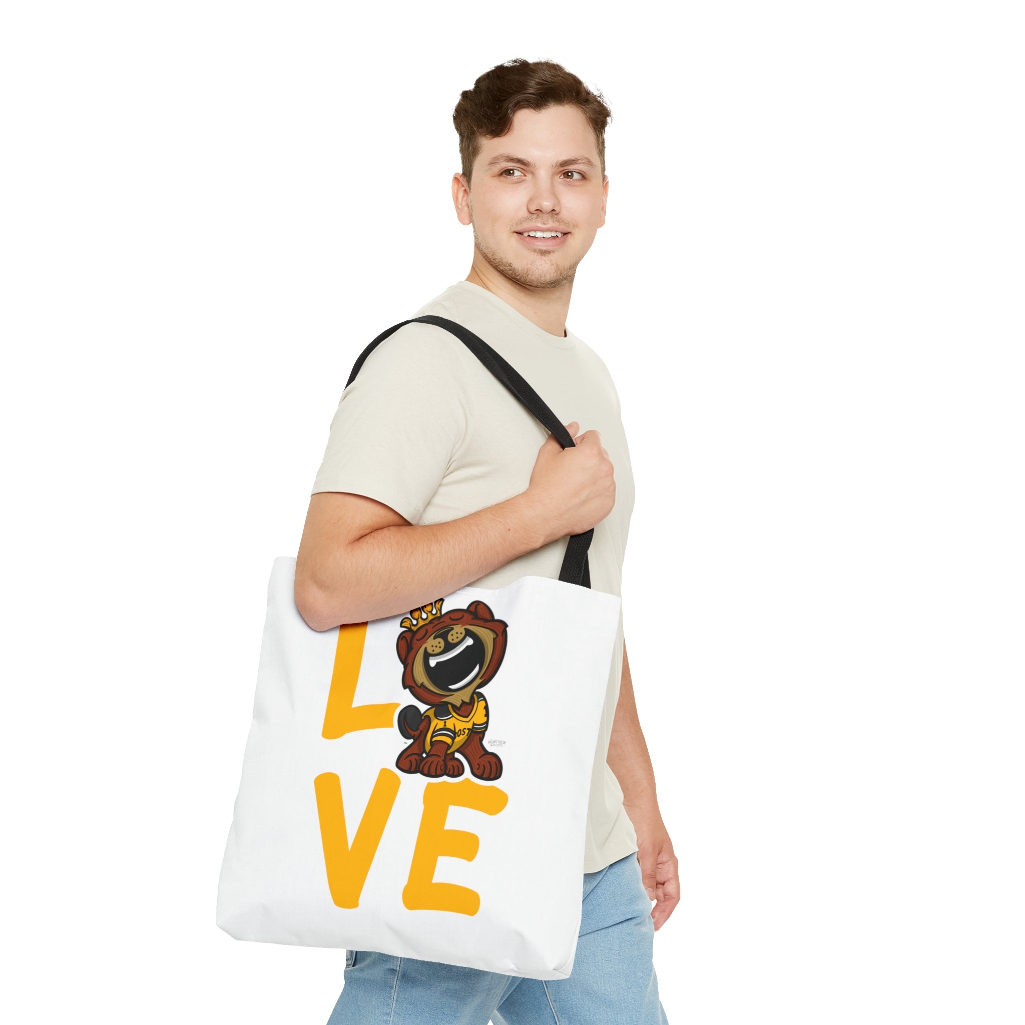 Tote Bag (AOP) - LOVE + Lets Go - Lil' Blades BOS Hockey