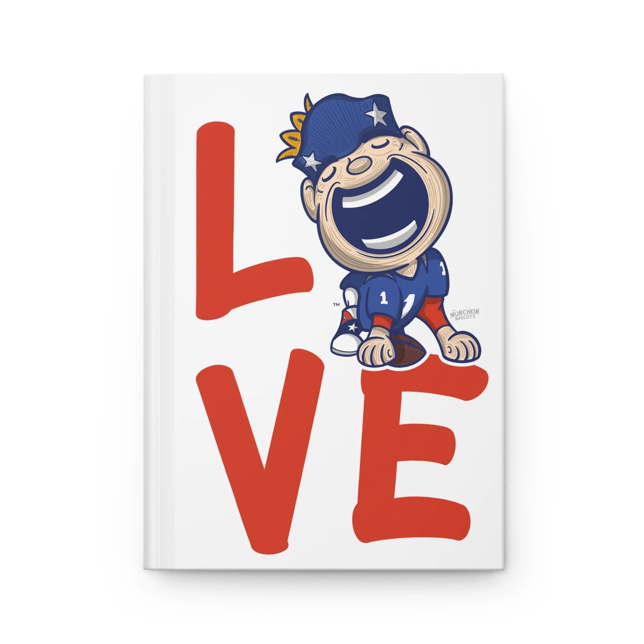 Hardcover Journal Matte - LOVE - Lil' Pat NE Football Printify