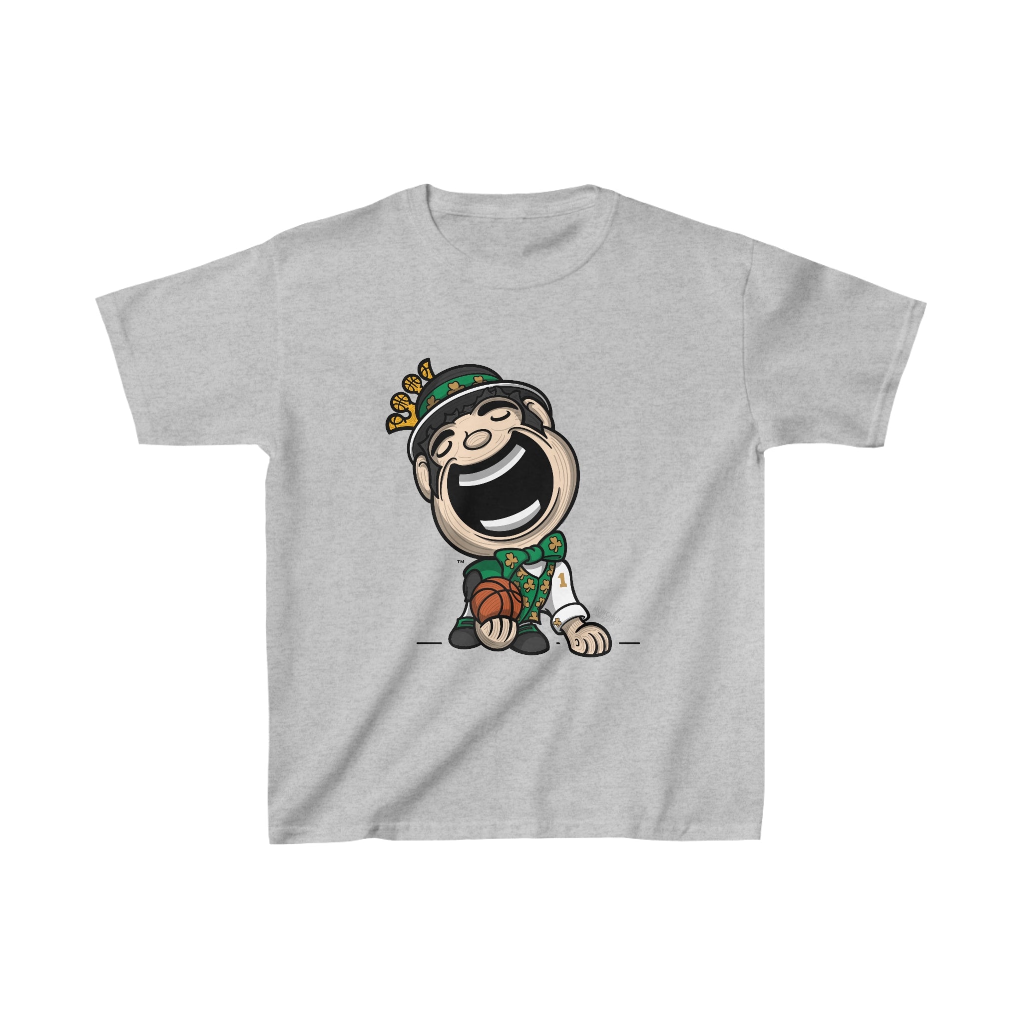 Kids Heavy Cotton™ Tee - Green Vest - Lil' Lucky BOS Basketball