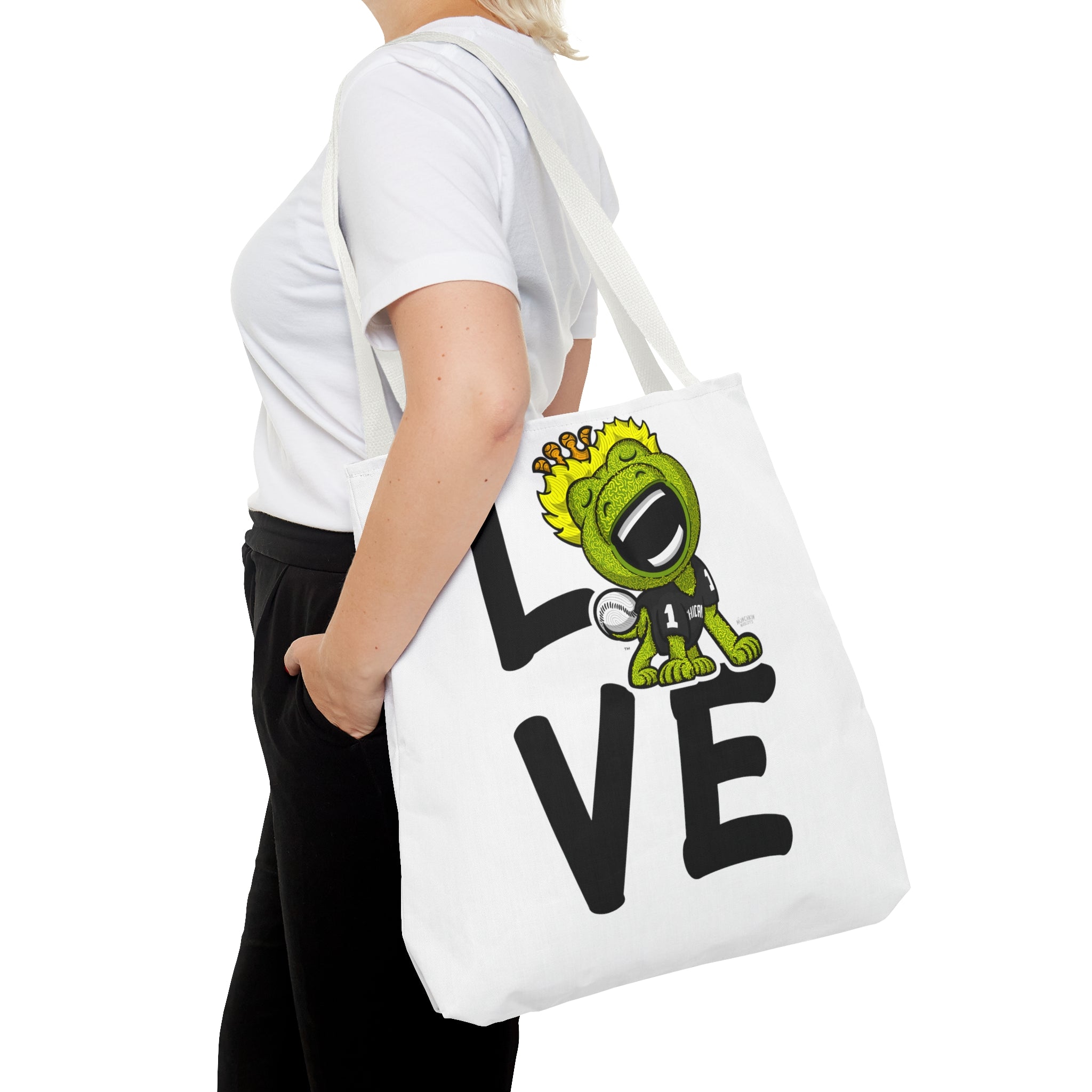 Tote Bag (AOP) - LOVE + Lets Go - Lil' Southpaw CHI Baseball