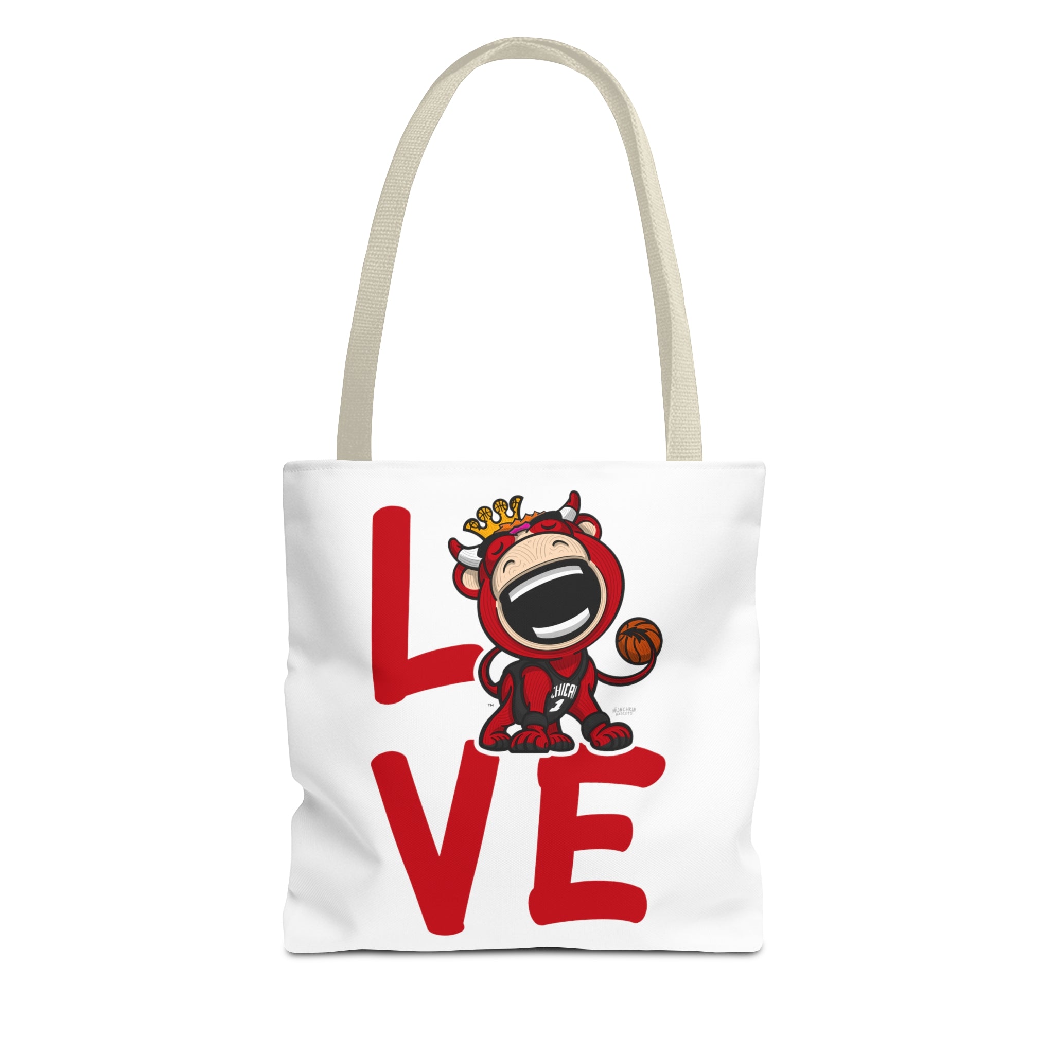 Tote Bag (AOP) - LOVE + Lets Go - Lil' Benny CHI Basketball