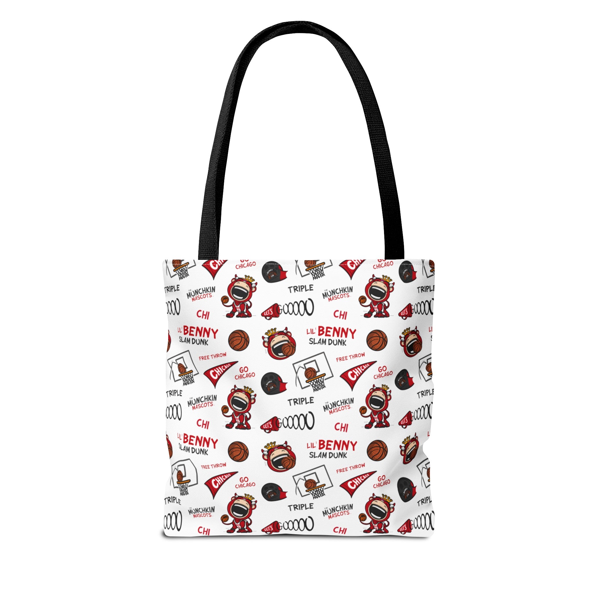 Tote Bag (AOP) - Pattern - Lil' Benny CHI Basketball