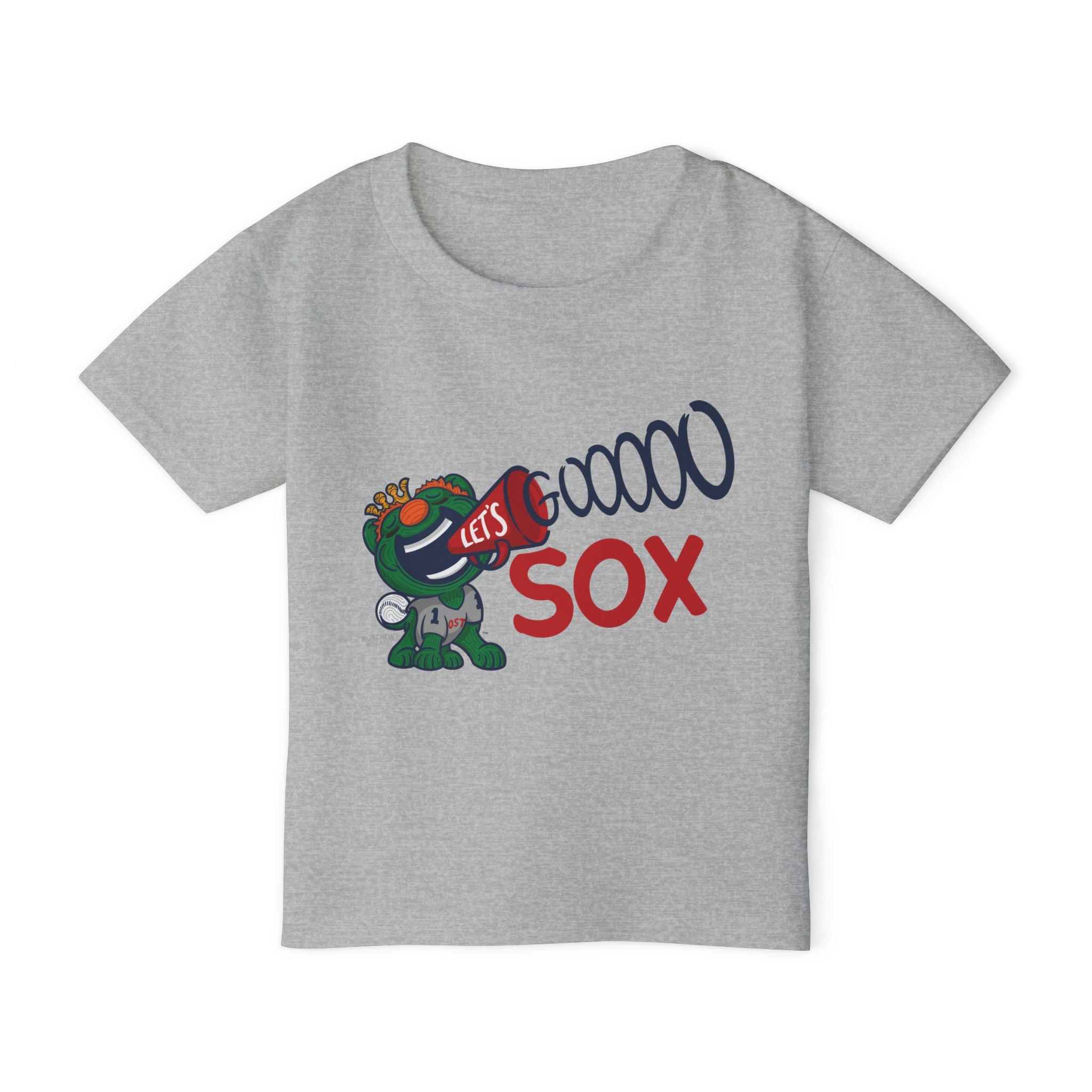 Boston Baseball Toddler Tshirt Lil' Wally 'Let's Go' | Hand-Drawn Art | Gifts for Kids