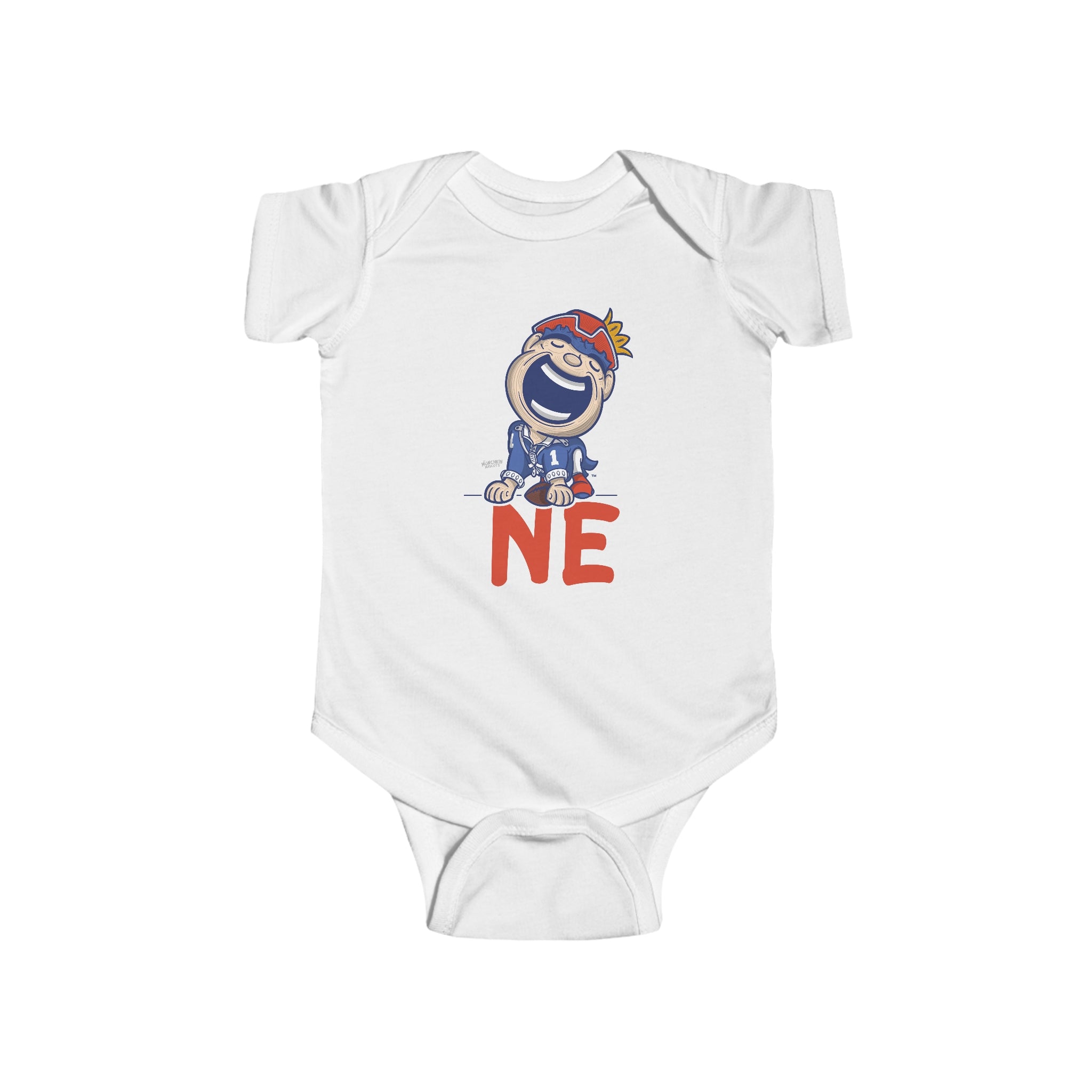 Infant Fine Jersey Bodysuit - NE - Lil' Pat NE Football