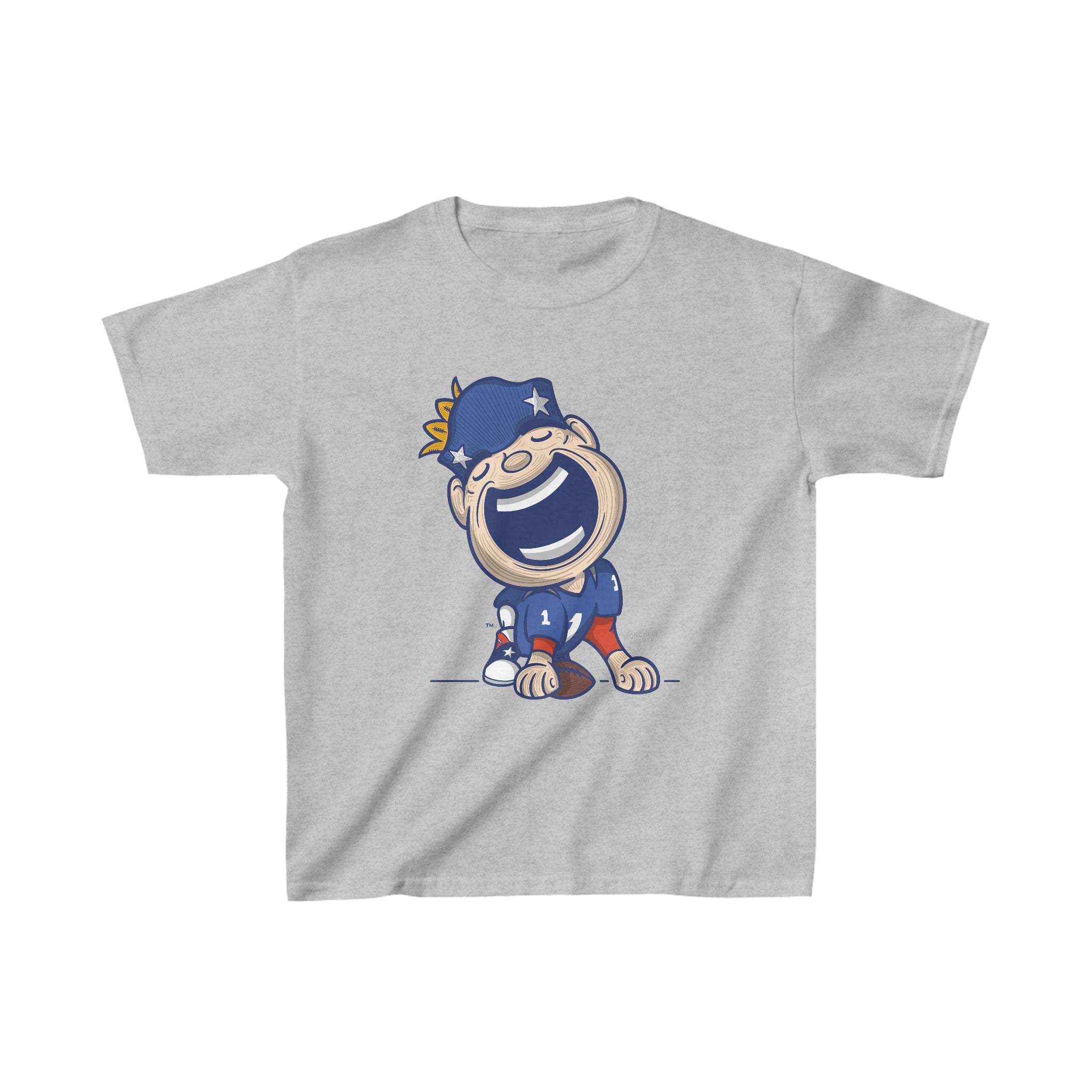 Kids Heavy Cotton™ Tee - Blue Jersey - Lil' Pat NE Football