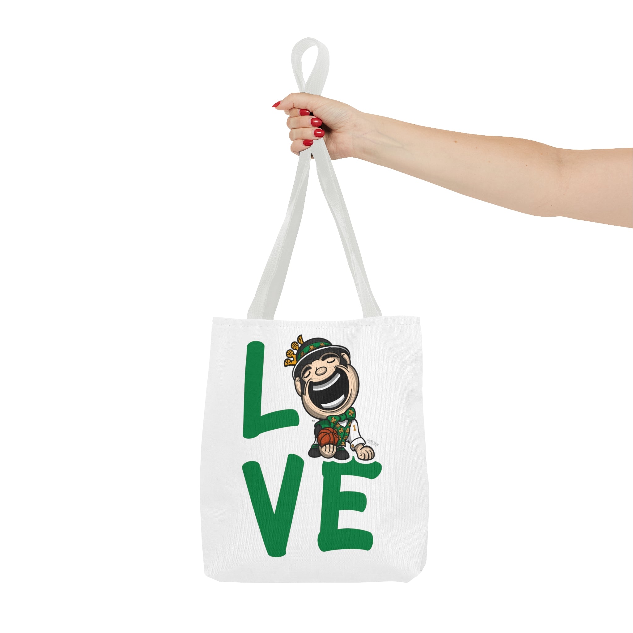 Tote Bag (AOP) - LOVE + Lets Go - Lil' Lucky BOS Basketball