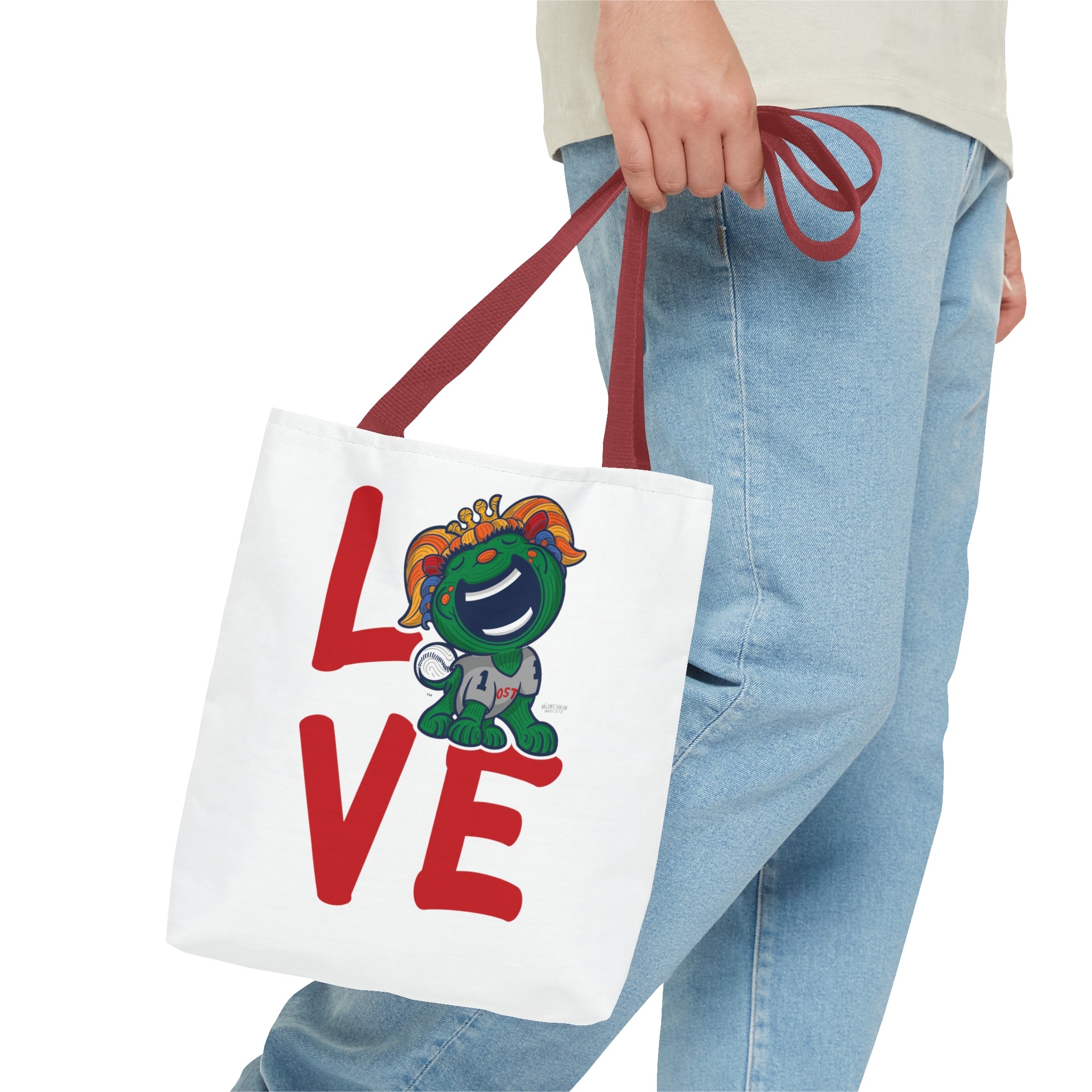 Tote Bag (AOP) - LOVE + Lets Go - Lil' Miss Tessie BOS Baseball