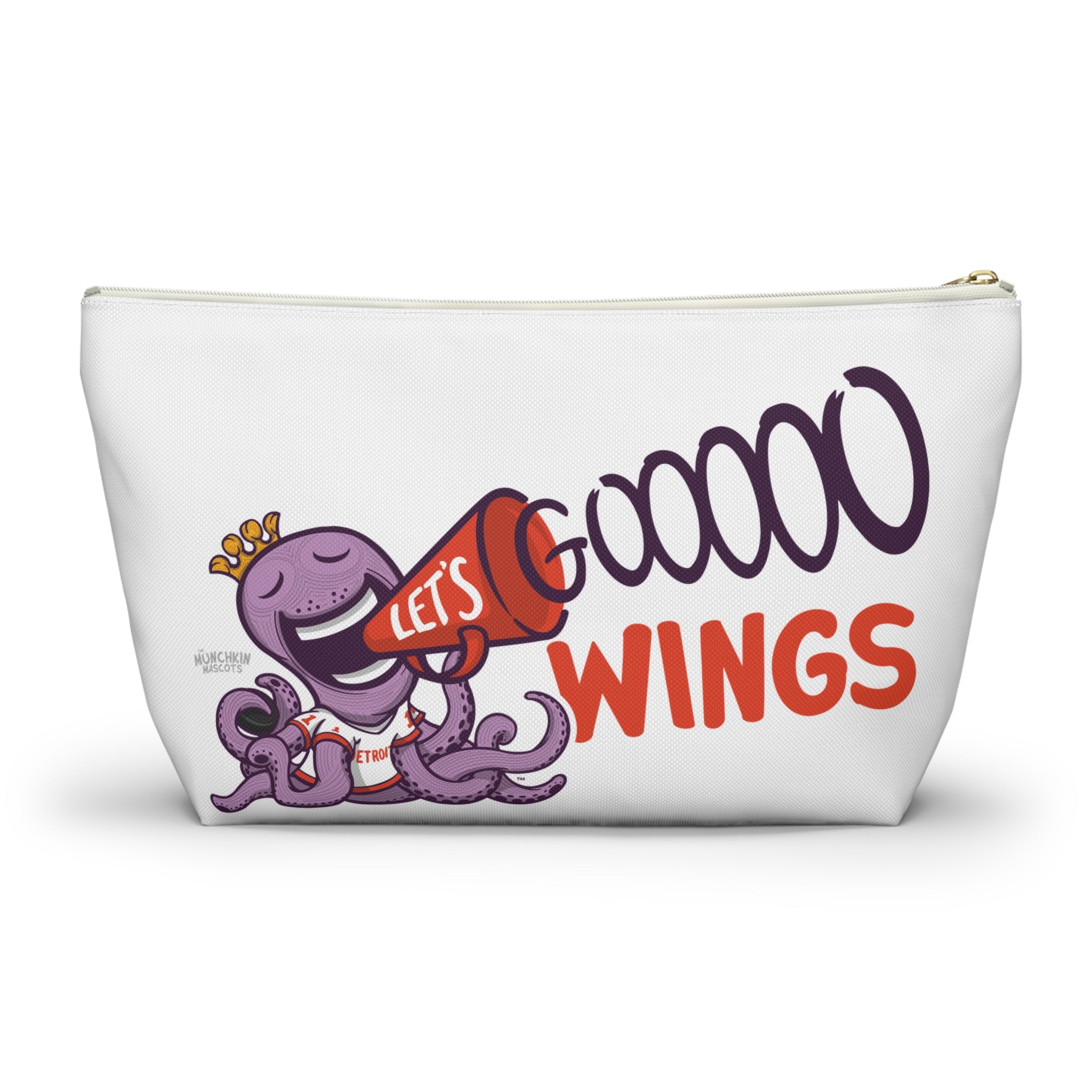 Detroit Hockey Accessory Pouch Lil' Stanley Themed | Hand-Drawn Art | Gifts for Kids