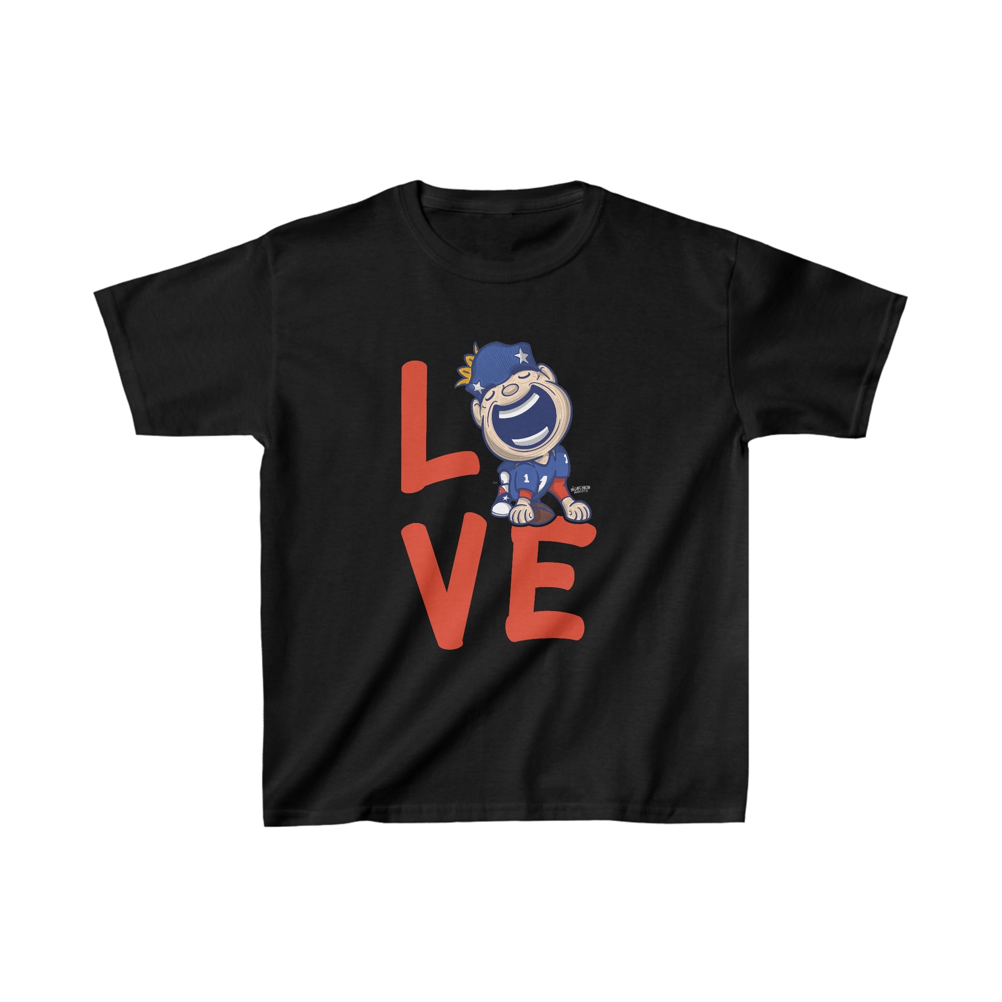 Kids Heavy Cotton™ Tee - LOVE - Lil' Pat NE Football