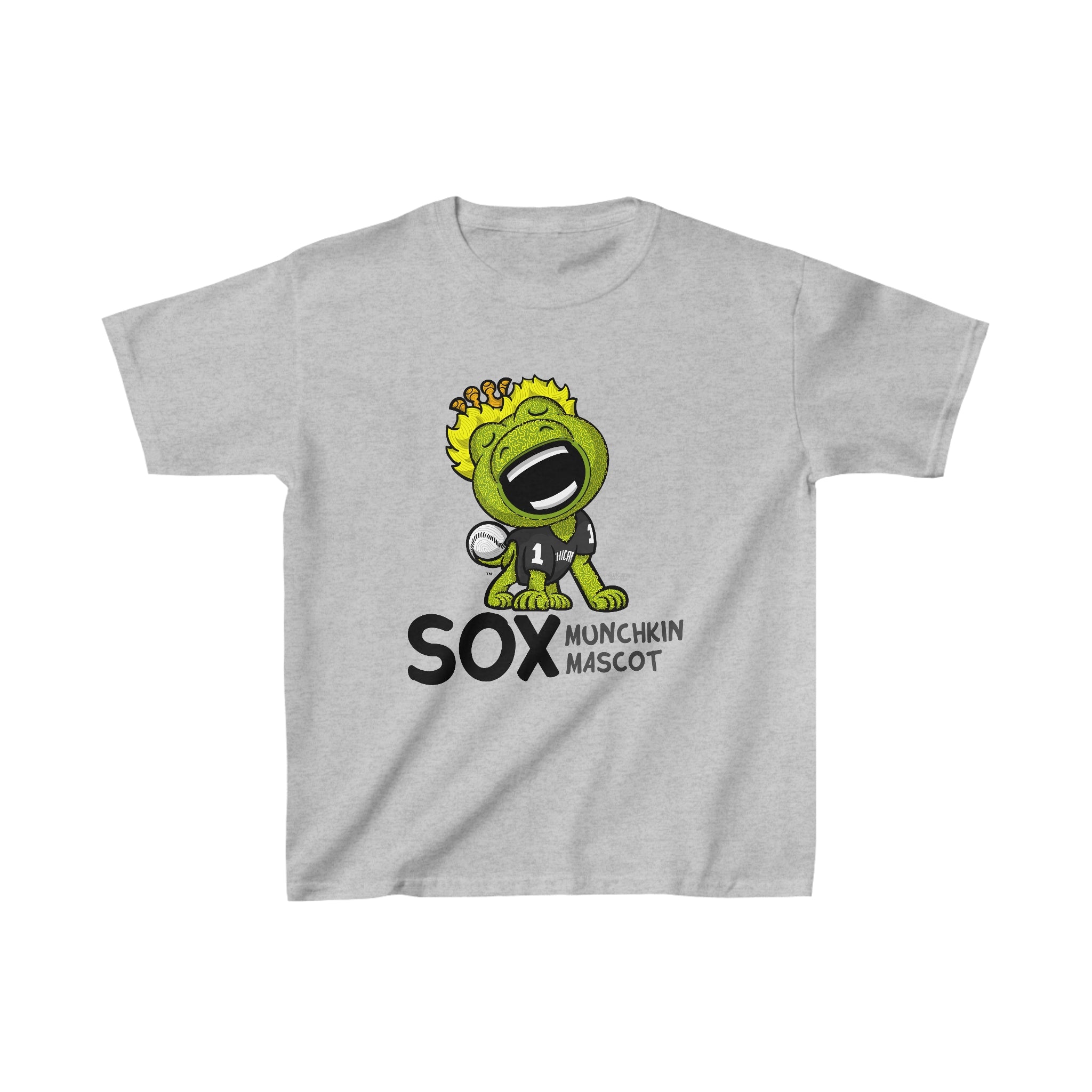 Kids Heavy Cotton™ Tee - Munchkin Mascot - Lil' Southpaw CHI Baseball