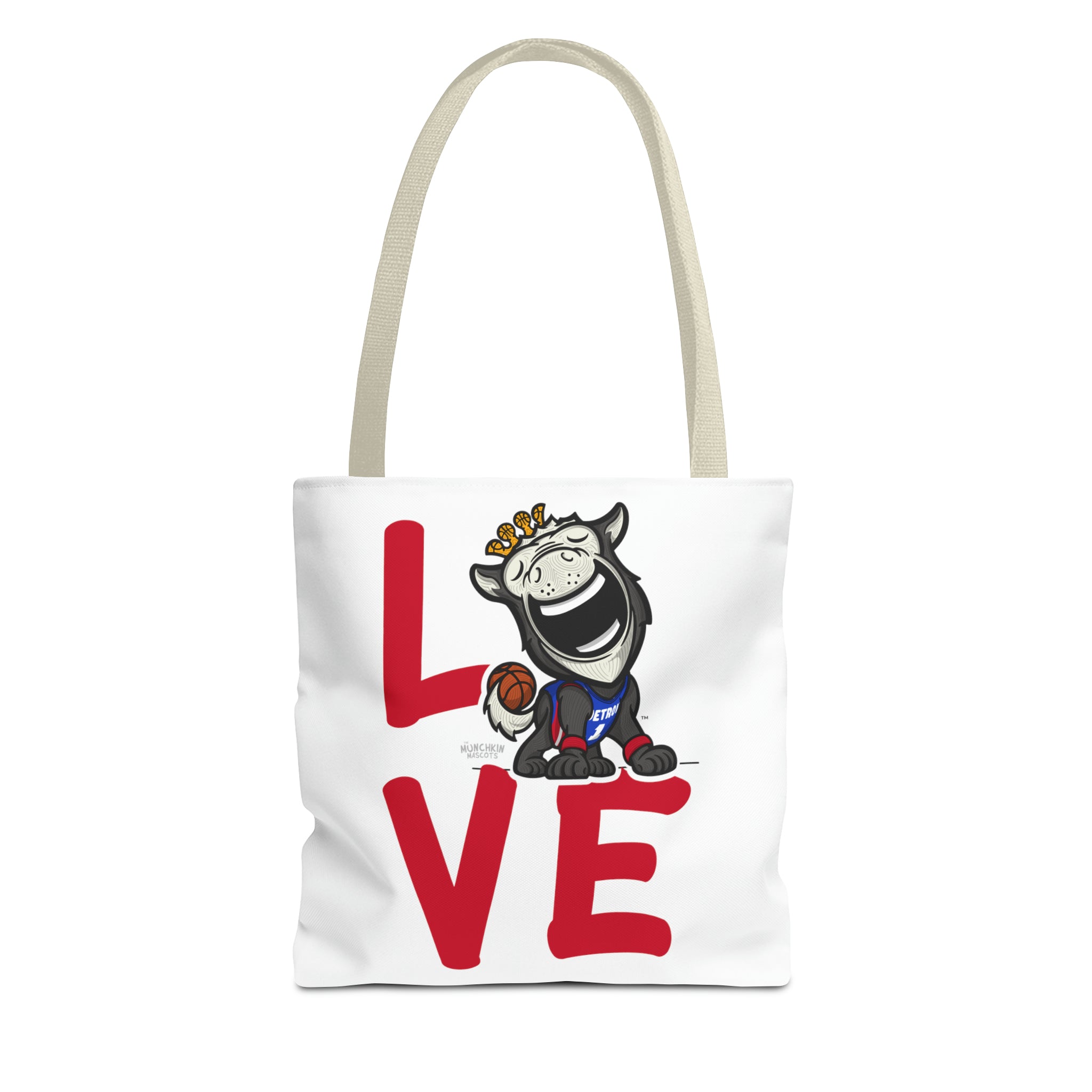 Tote Bag (AOP) - LOVE + Lets Go - Lil' Hooper DET Basketball