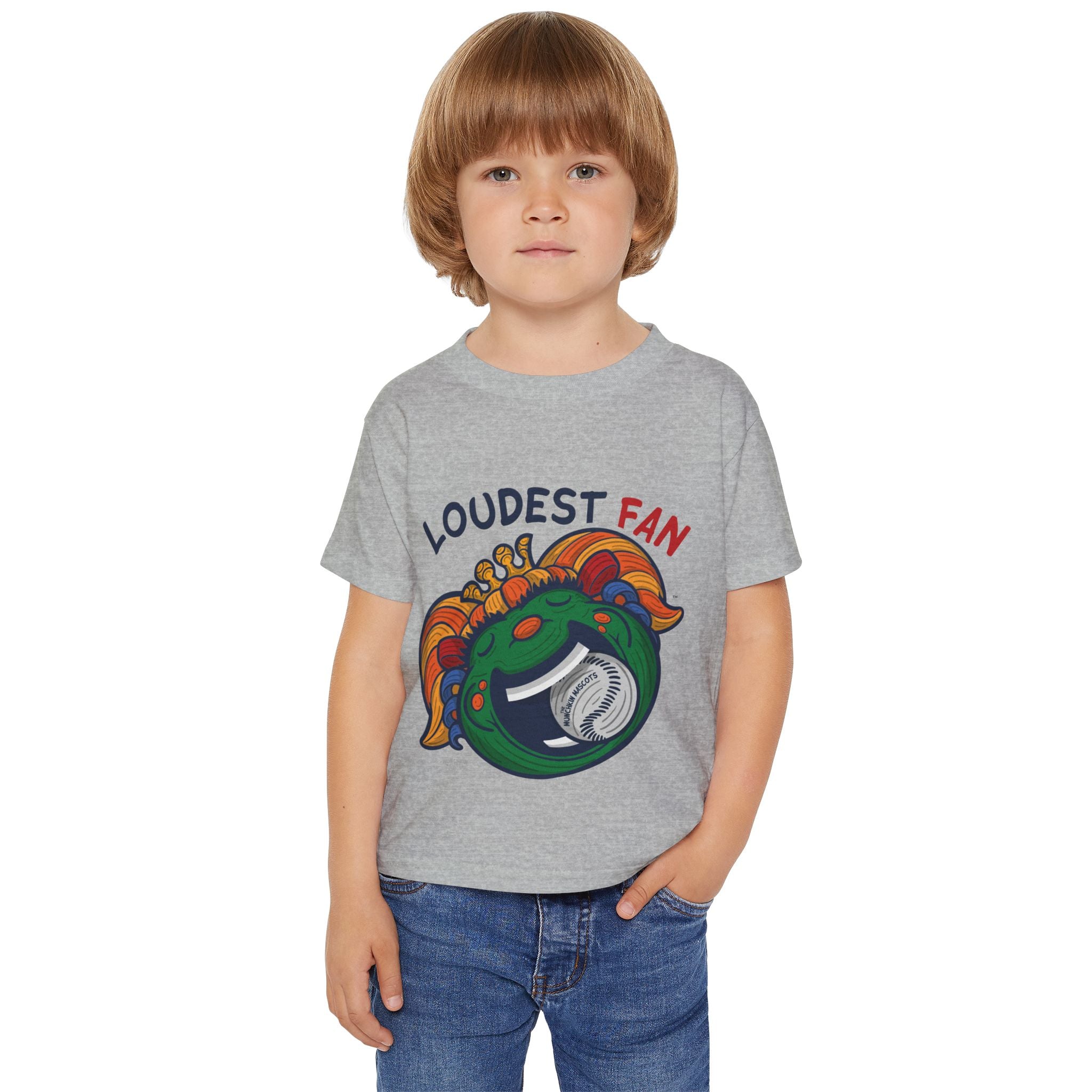 Boston Baseball Toddler Tshirt Lil' Miss Tessie 'Loudest Fan' | Hand-Drawn Art | Gifts for Kids