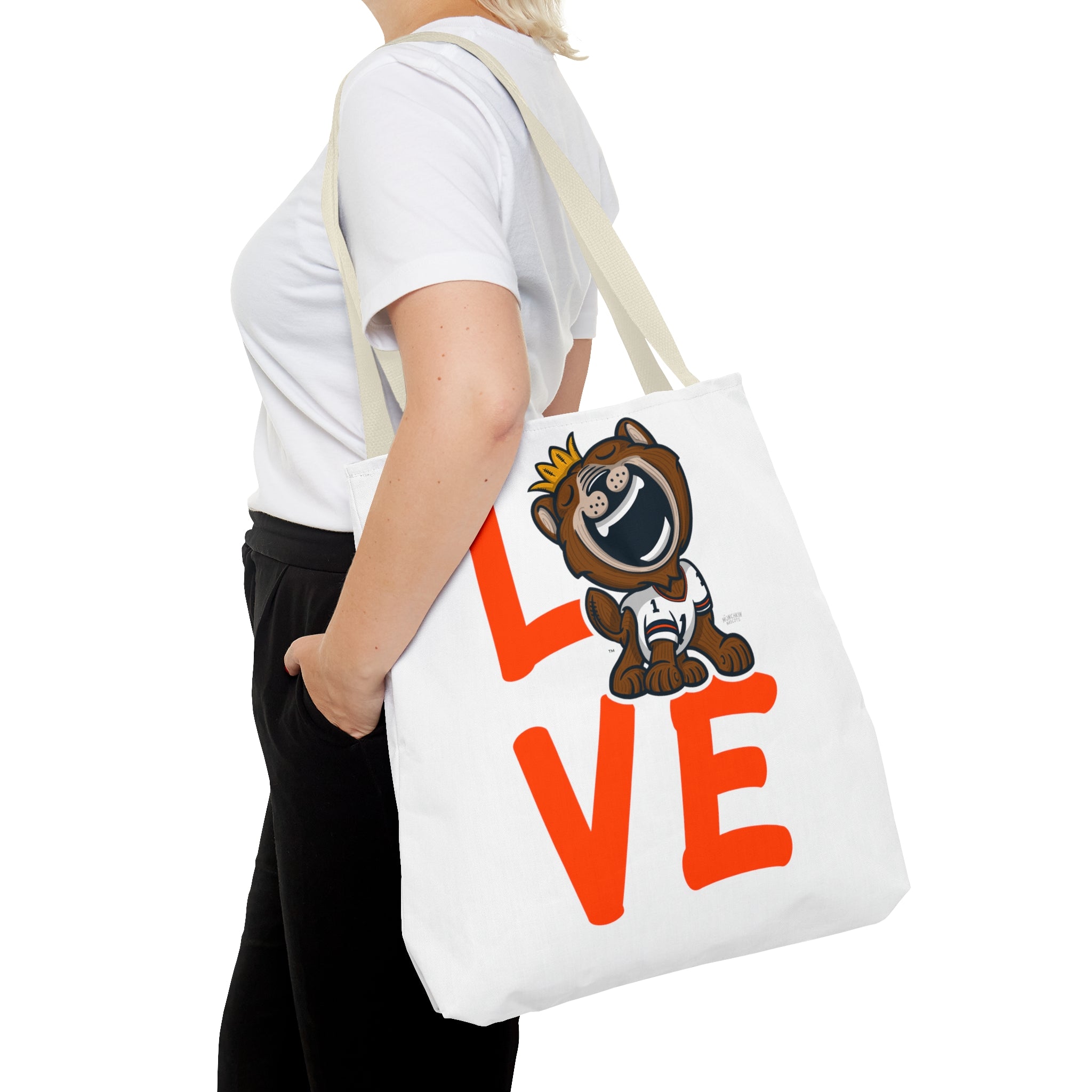 Tote Bag (AOP) - LOVE + Lets Go - Lil' Staley CHI Football