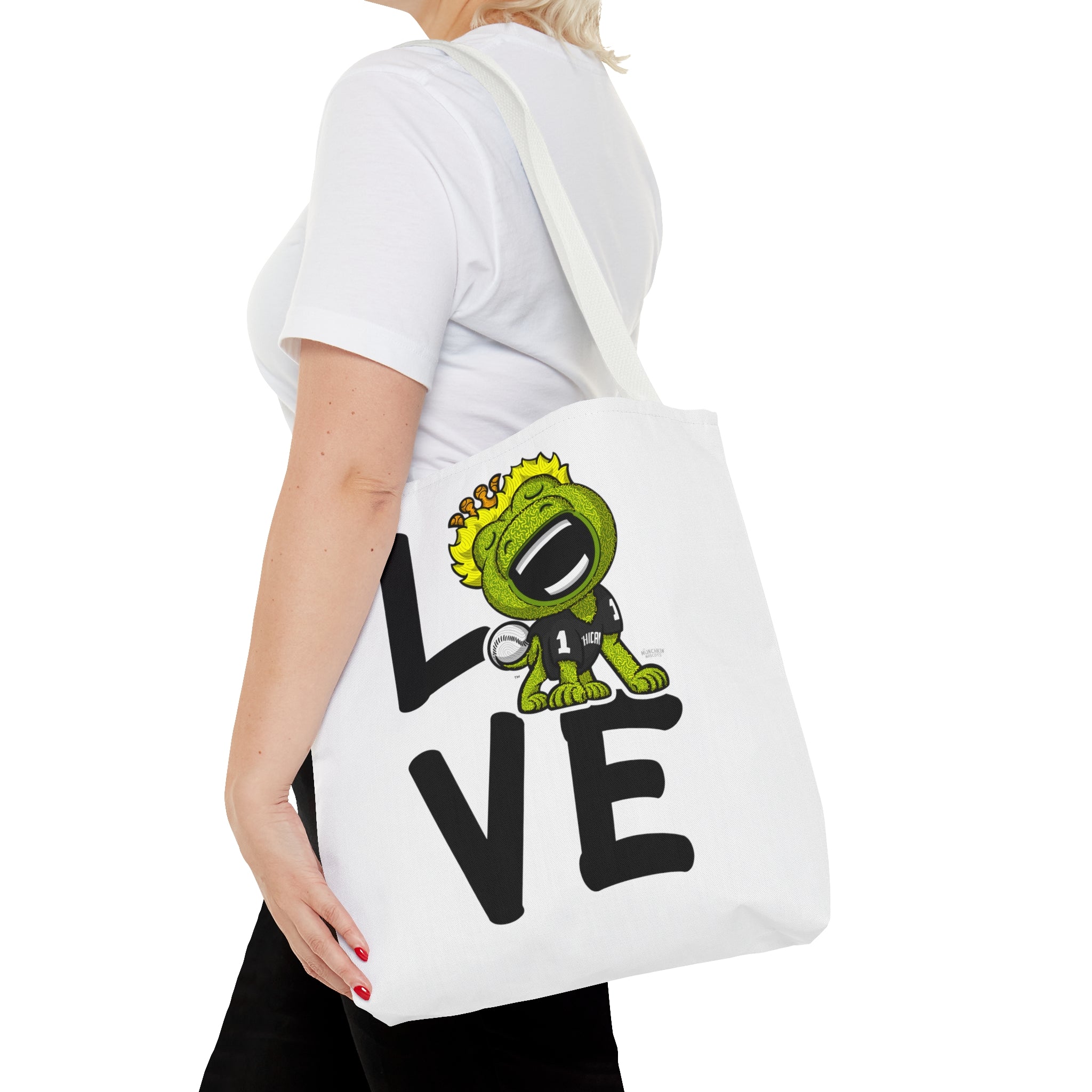 Tote Bag (AOP) - LOVE + Lets Go - Lil' Southpaw CHI Baseball